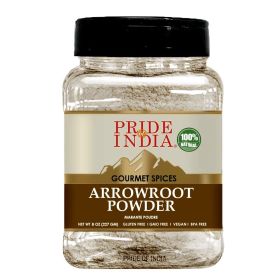 Pride of India â€“ Natural Arrowroot Ground Powder â€“ Gourmet Baking & Thickening Agent â€“ Gluten & GMO Free â€“ Good for Sauces (size: 7 oz)